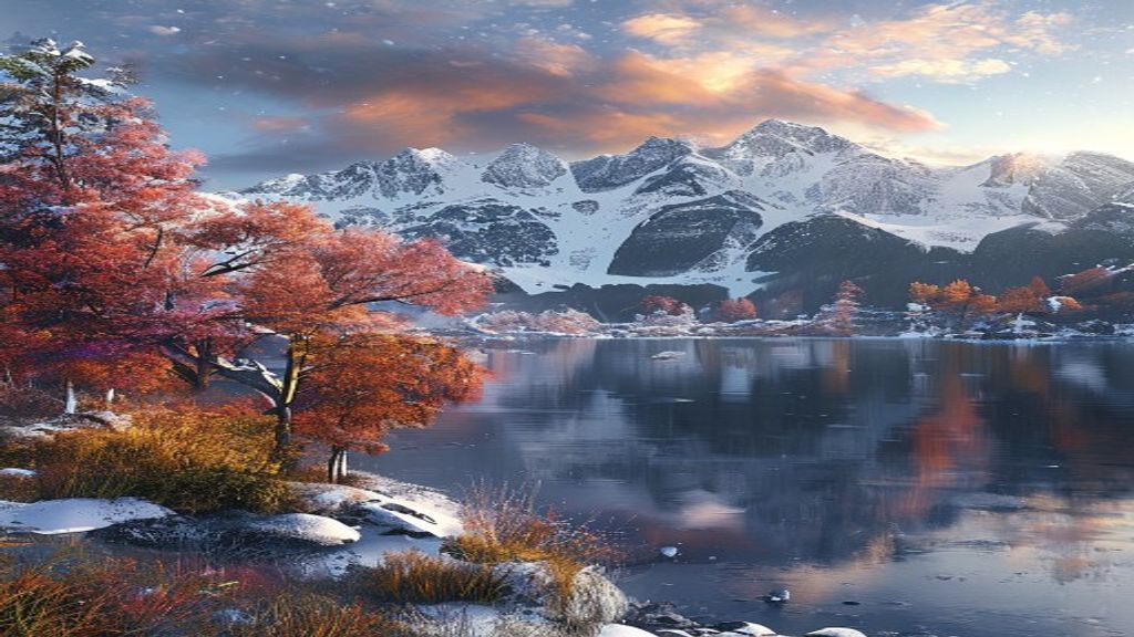 Queenstown lakefront with the Remarkables, visible across all four seasons